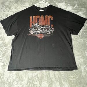 Harley Davidson HDMC Motorcycle Graphic T Shirt Black Men's 3XL